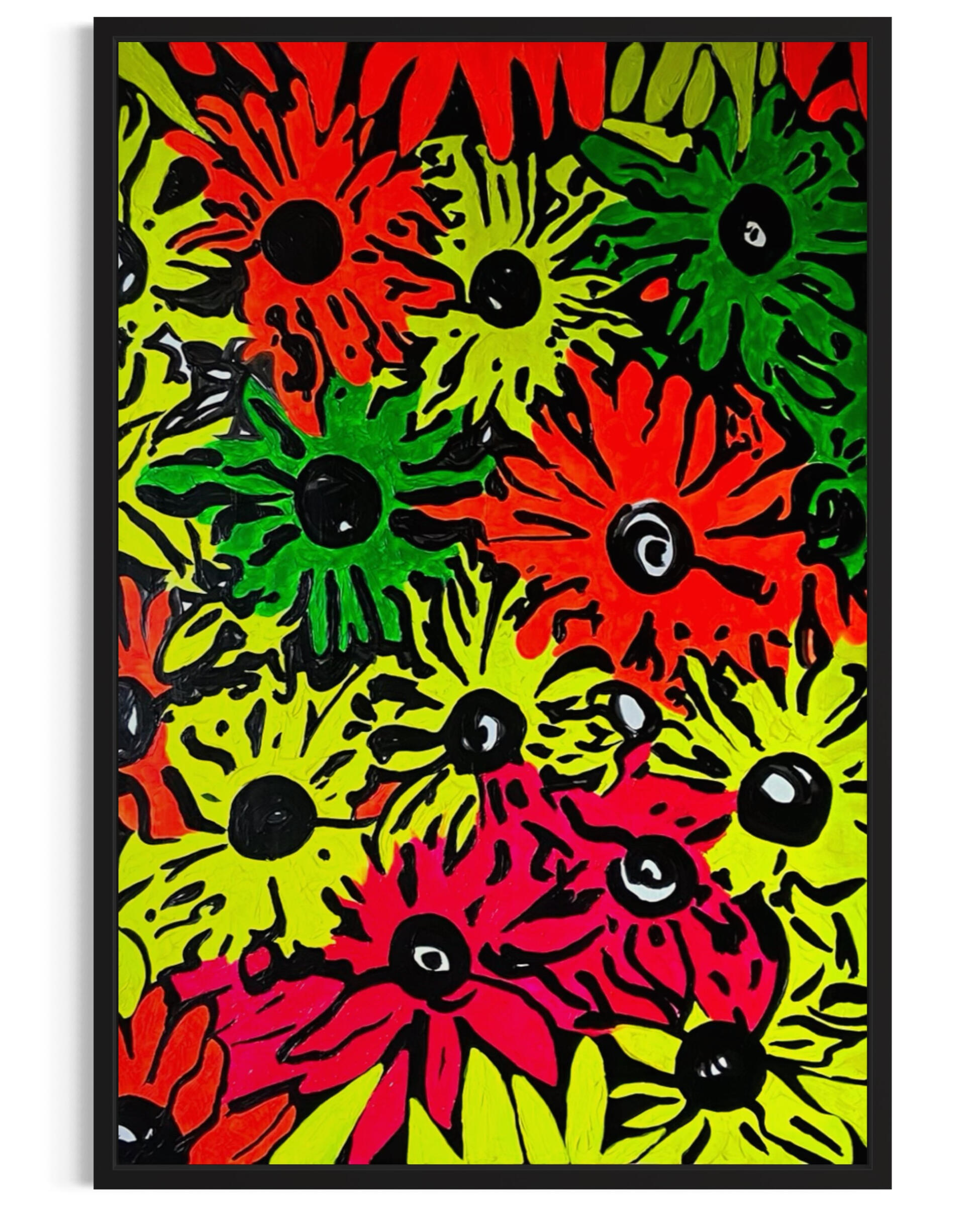 Neon Bloom 80x120cm