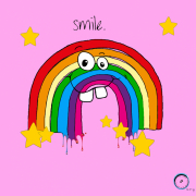 rainbow illustration . smile.